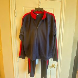 Old Navy track suit navy and hot pink